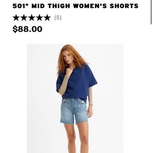 Levi’s 501 mid rise shorts